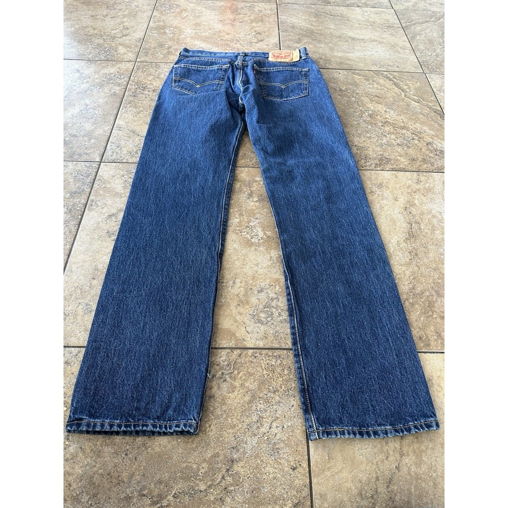 Levi's Strauss 501 32x34 Jeans Mens Denim Cotton Regular Fit. Fit 31X33.5 - Picture 4 of 7